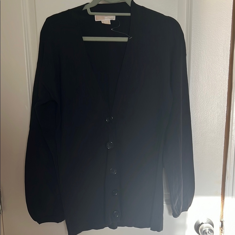 Michael Kors new no flaws Black Button-Up Cardigan